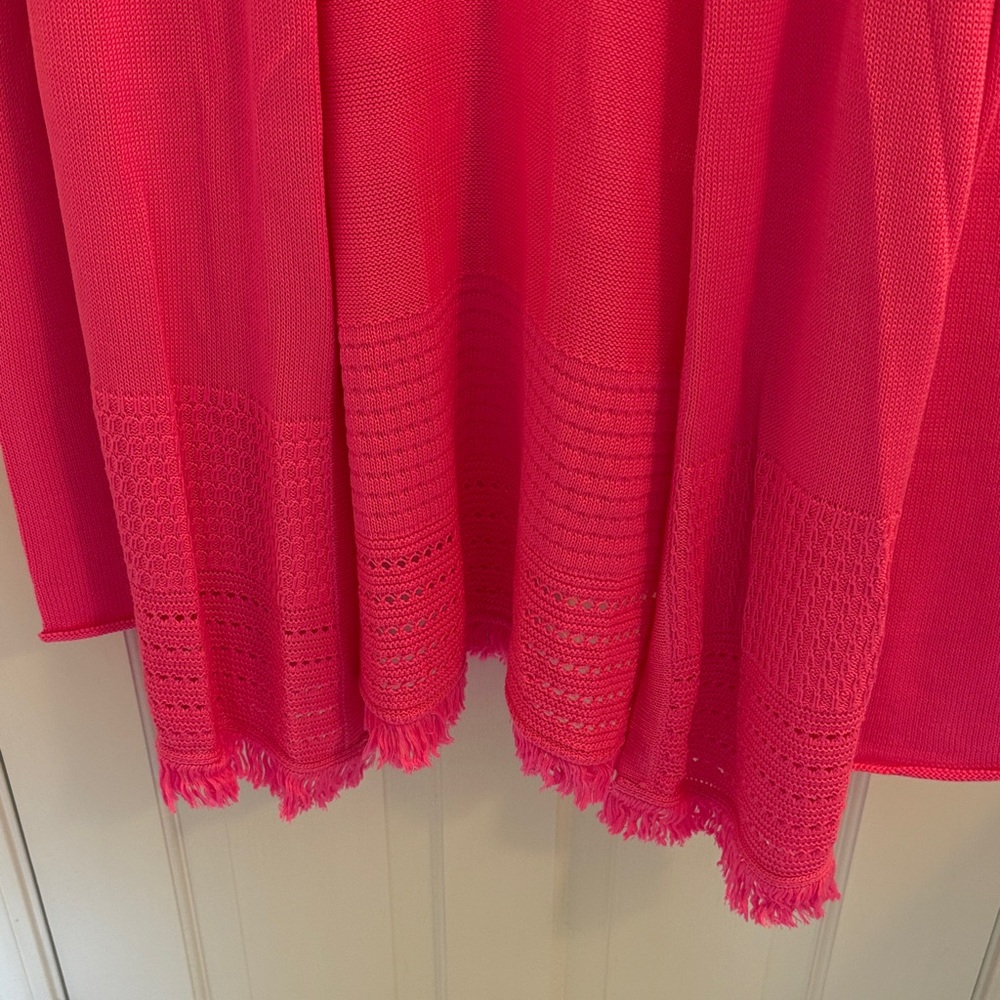 Lilly Pulitzer Women's Pink Open-Front Sweater - Large - Picture 3 of 4